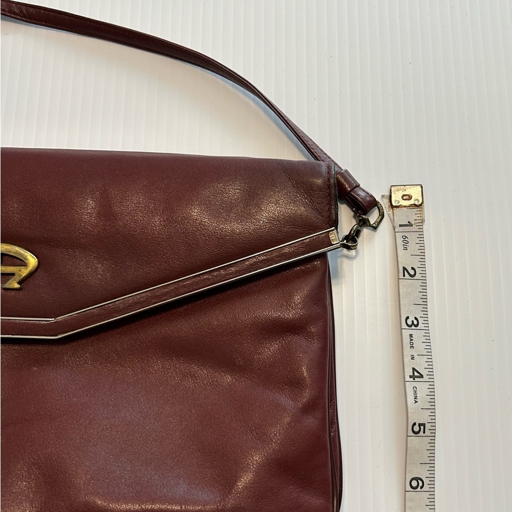 Etienne Aigner Vintage Burgundy Monogram Purse With Strap - Picture 4 of 12